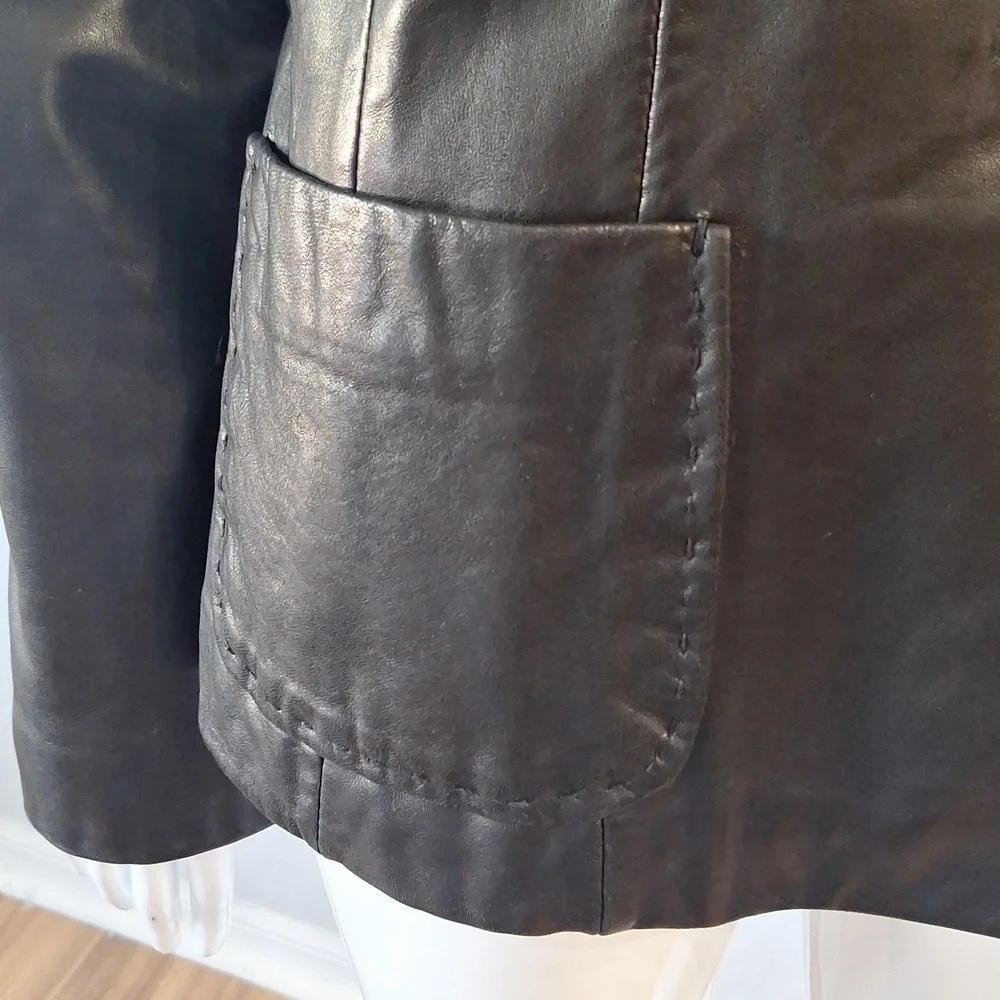 Jones New York Black lamb skin Jacket - Picture 9 of 13